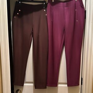 Stylish Women's Pants in Brown and Purple